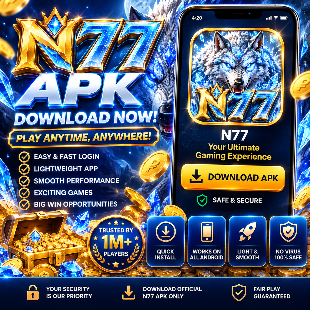 N77 APK download with ice wolf theme